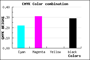 #8D7DB5 color CMYK mixer