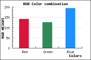 rgb background color #8D7EC2 mixer