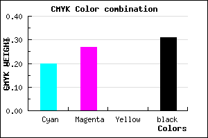 #8D81B1 color CMYK mixer