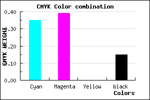 #8D84D8 color CMYK mixer