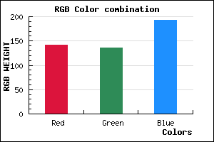 rgb background color #8D88C0 mixer