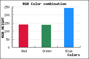 rgb background color #8D8BF3 mixer