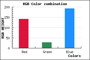 rgb background color #8D1CC0 mixer