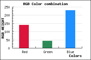 rgb background color #8D2BE6 mixer