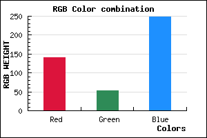 rgb background color #8D35F8 mixer