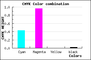#8E0BFA color CMYK mixer