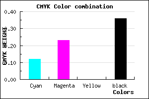 #8E7CA2 color CMYK mixer