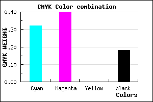 #8E7DD1 color CMYK mixer