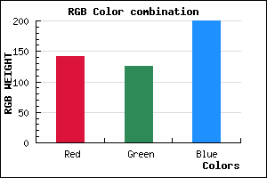 rgb background color #8E7EC8 mixer