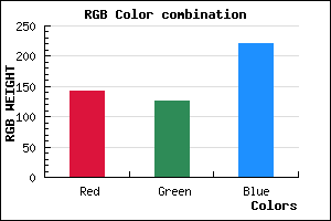rgb background color #8E7EDC mixer