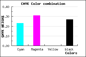 #8E7FB9 color CMYK mixer