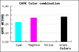 #8E85B7 color CMYK mixer