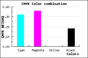 #8E86D0 color CMYK mixer