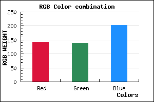 rgb background color #8E8BCB mixer