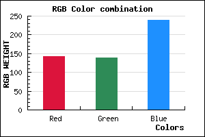 rgb background color #8E8BEF mixer