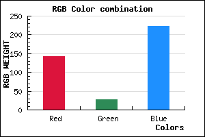 rgb background color #8E1CDE mixer