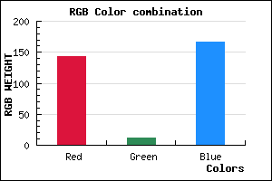 rgb background color #8F0BA7 mixer