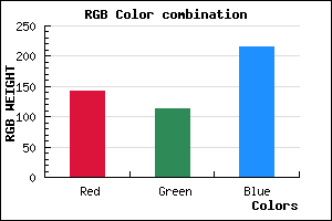 rgb background color #8F72D8 mixer