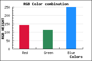 rgb background color #8F72FA mixer