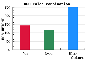 rgb background color #8F73FA mixer