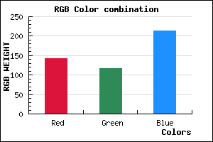 rgb background color #8F74D6 mixer