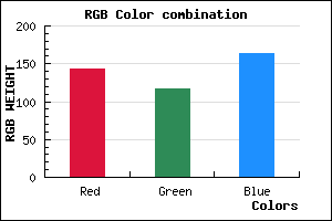 rgb background color #8F75A3 mixer