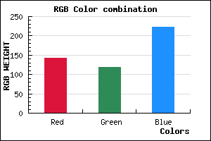 rgb background color #8F76DE mixer