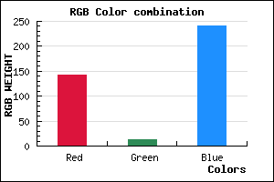rgb background color #8F0CF0 mixer