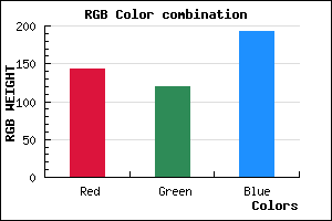 rgb background color #8F78C0 mixer