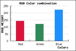 rgb background color #8F78DE mixer