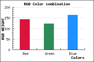 rgb background color #8F7AA4 mixer