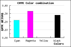 #8F7BB7 color CMYK mixer