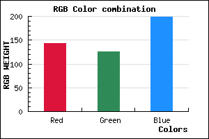 rgb background color #8F7EC6 mixer