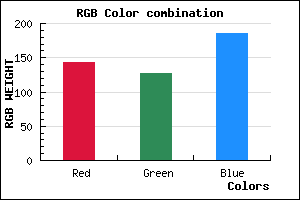 rgb background color #8F7FB9 mixer