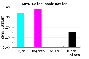 #8F87D9 color CMYK mixer