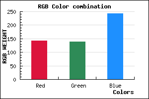 rgb background color #8F8BF3 mixer