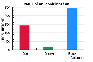 rgb background color #8F0EF2 mixer