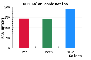rgb background color #8F8CBE mixer