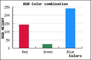 rgb background color #8F18F0 mixer