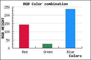 rgb background color #8F19EE mixer