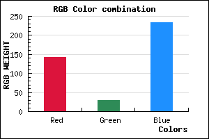 rgb background color #8F1DE9 mixer