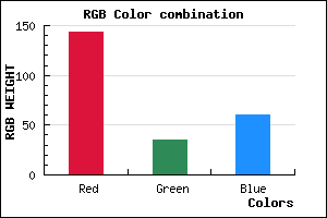 rgb background color #8F233C mixer