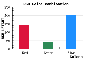 rgb background color #8F28C9 mixer