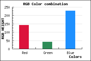 rgb background color #8F2AE4 mixer