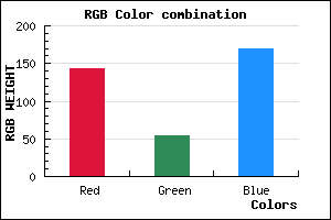 rgb background color #8F36AA mixer
