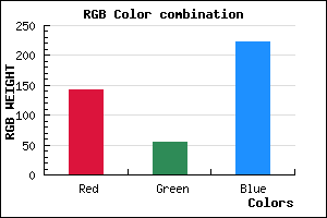 rgb background color #8F36DE mixer