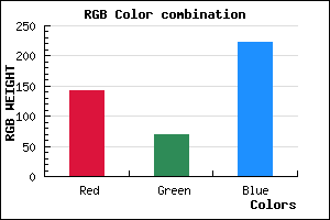 rgb background color #8F45DE mixer