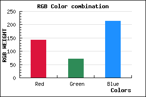 rgb background color #8F48D6 mixer