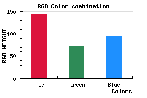 rgb background color #8F485E mixer