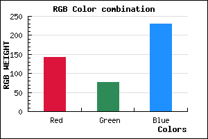 rgb background color #8F4DE6 mixer